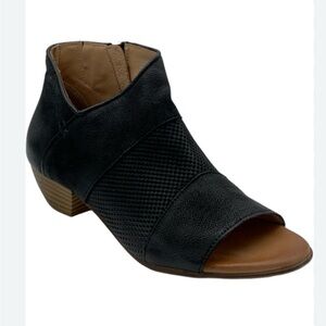 Miz Mooz Black  Ankle Booties Peep Toe